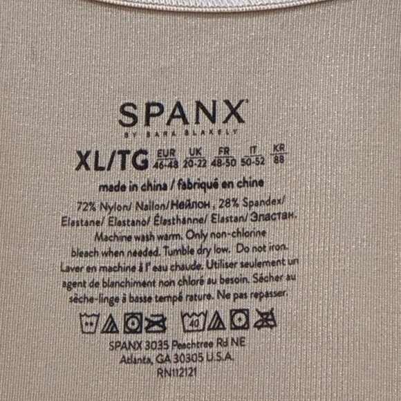 SPANX Womens Everyday Seamless Shaping open bust Tank Top nude color size XL - Picture 3 of 7